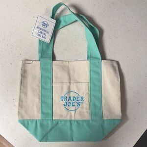 Trader Joe's Pastel Canvas Tote Bag